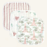 Abracadabra Muslin Wipes (Set of 3) - Eiffel Tower