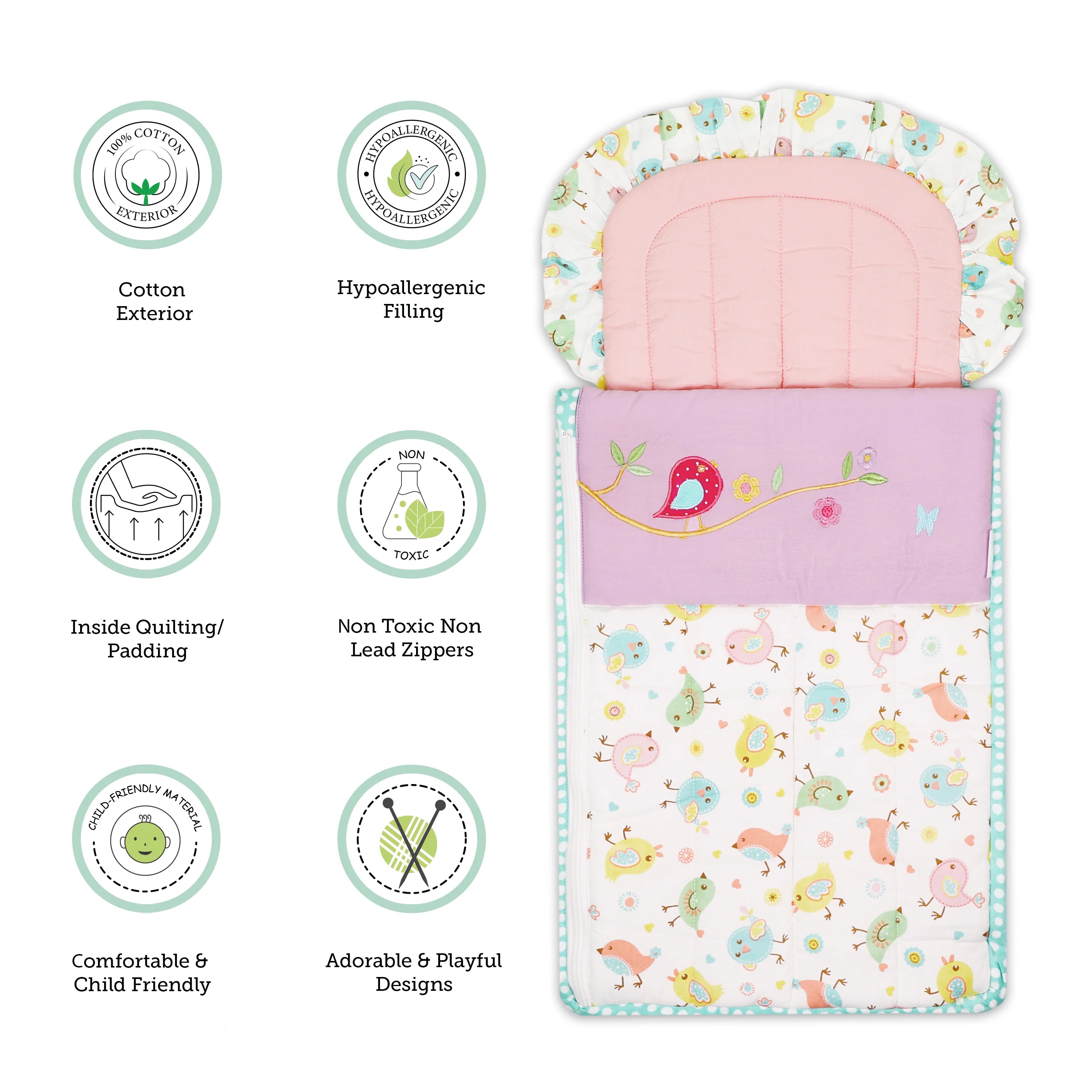 Abracadabra Quilted Nest Bag Chirpy Bird