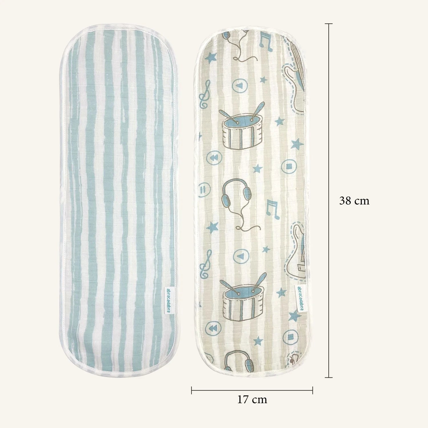 Abracadabra Muslin Burp Pad Rockstar