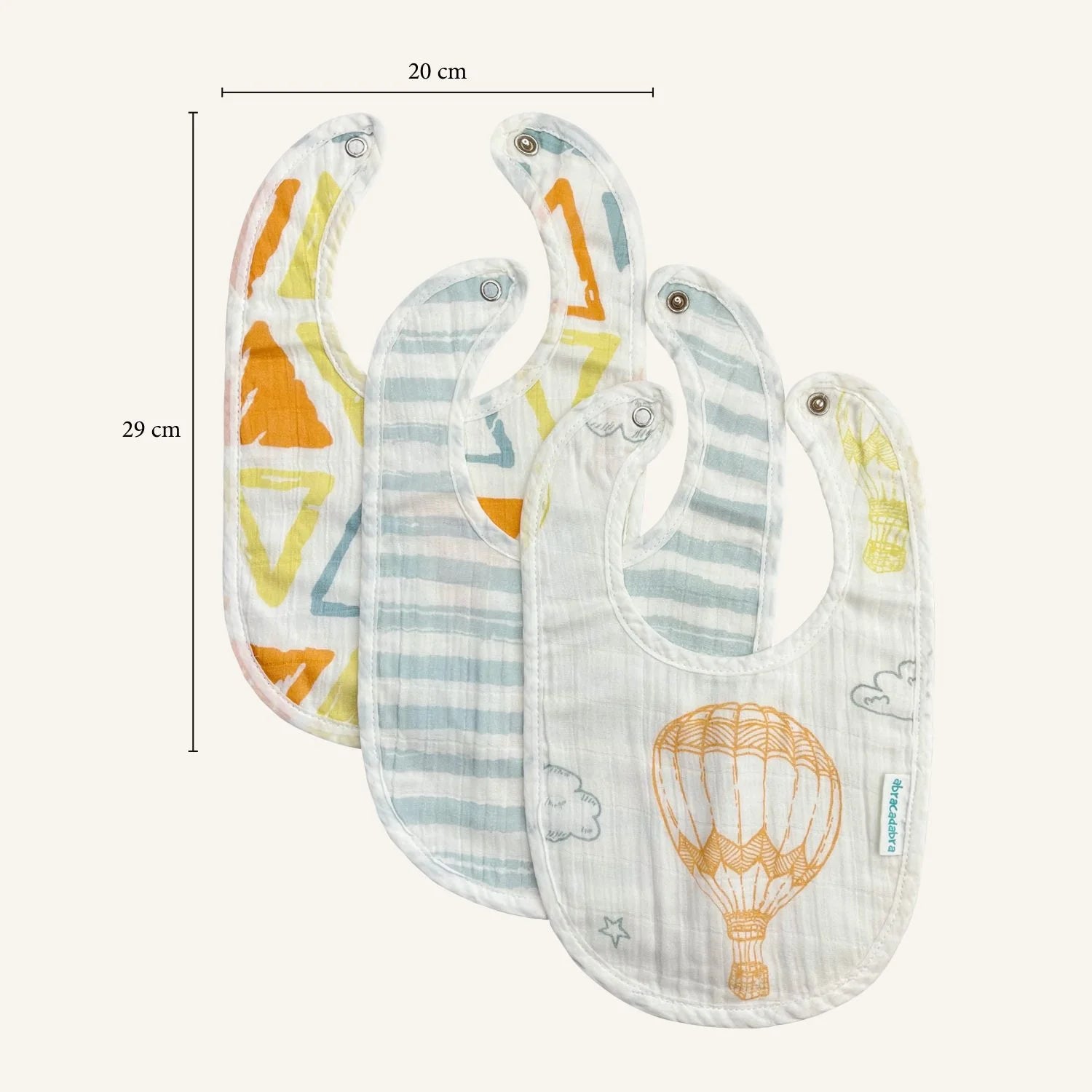 Abracadabra Muslin Bibs Hot Air Balloon