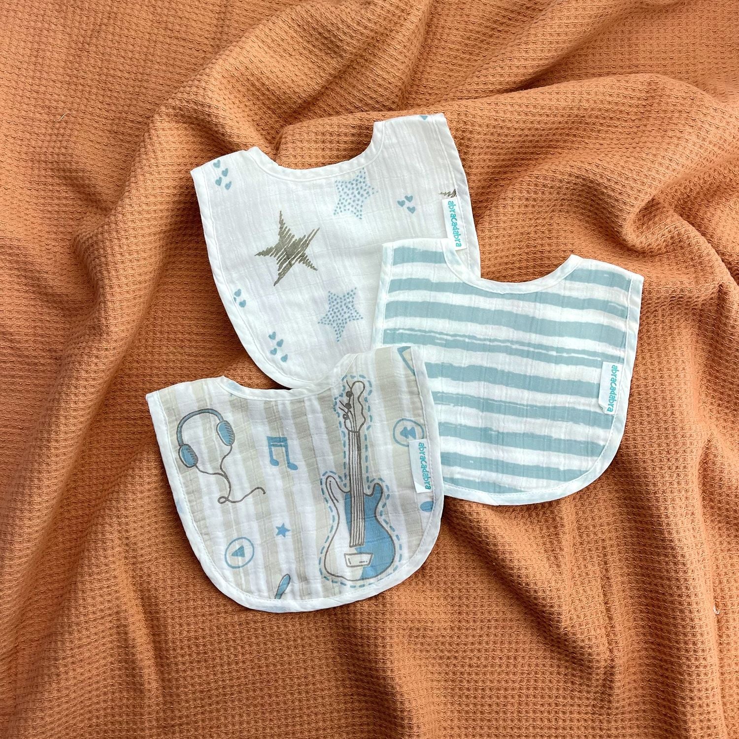 Abracadabra Muslin Bibs Rockstar