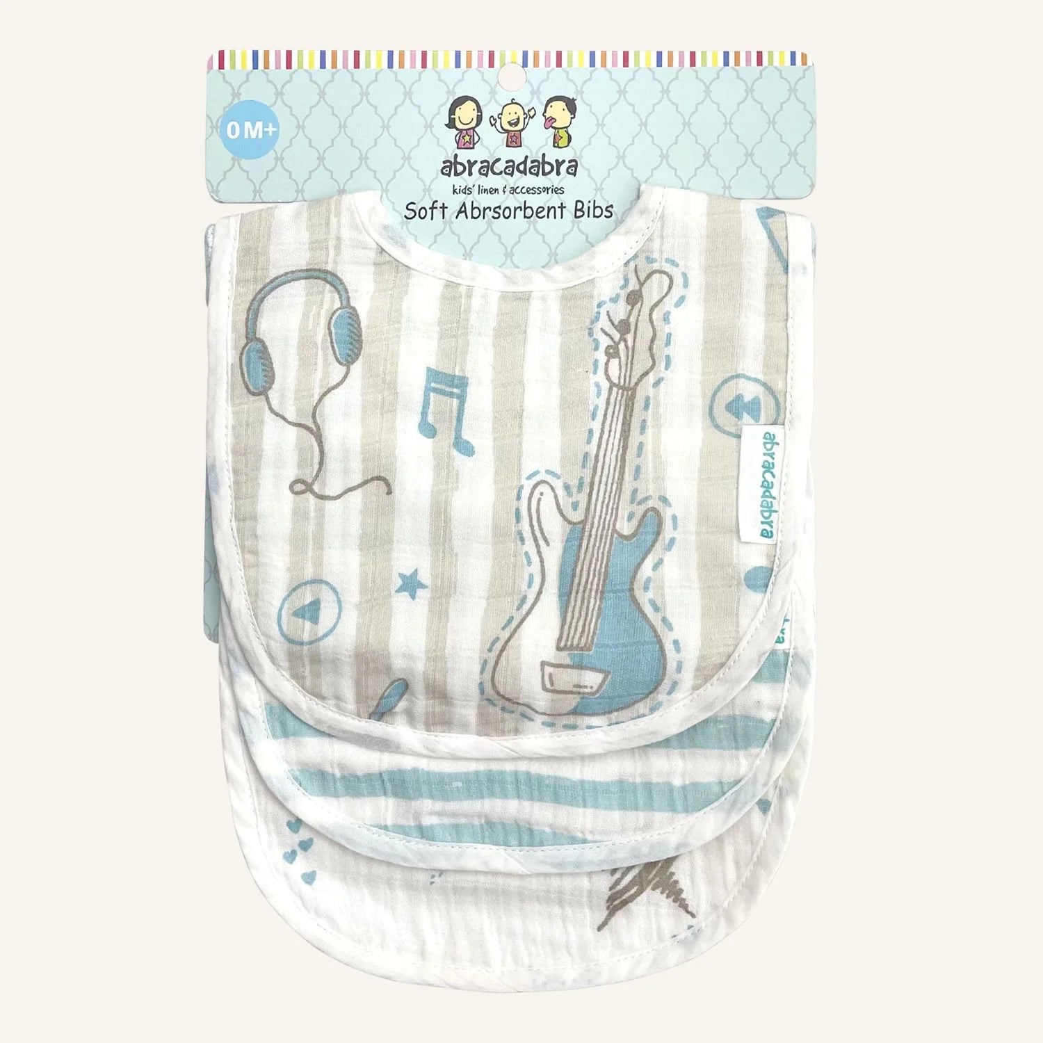 Abracadabra Muslin Bibs Rockstar