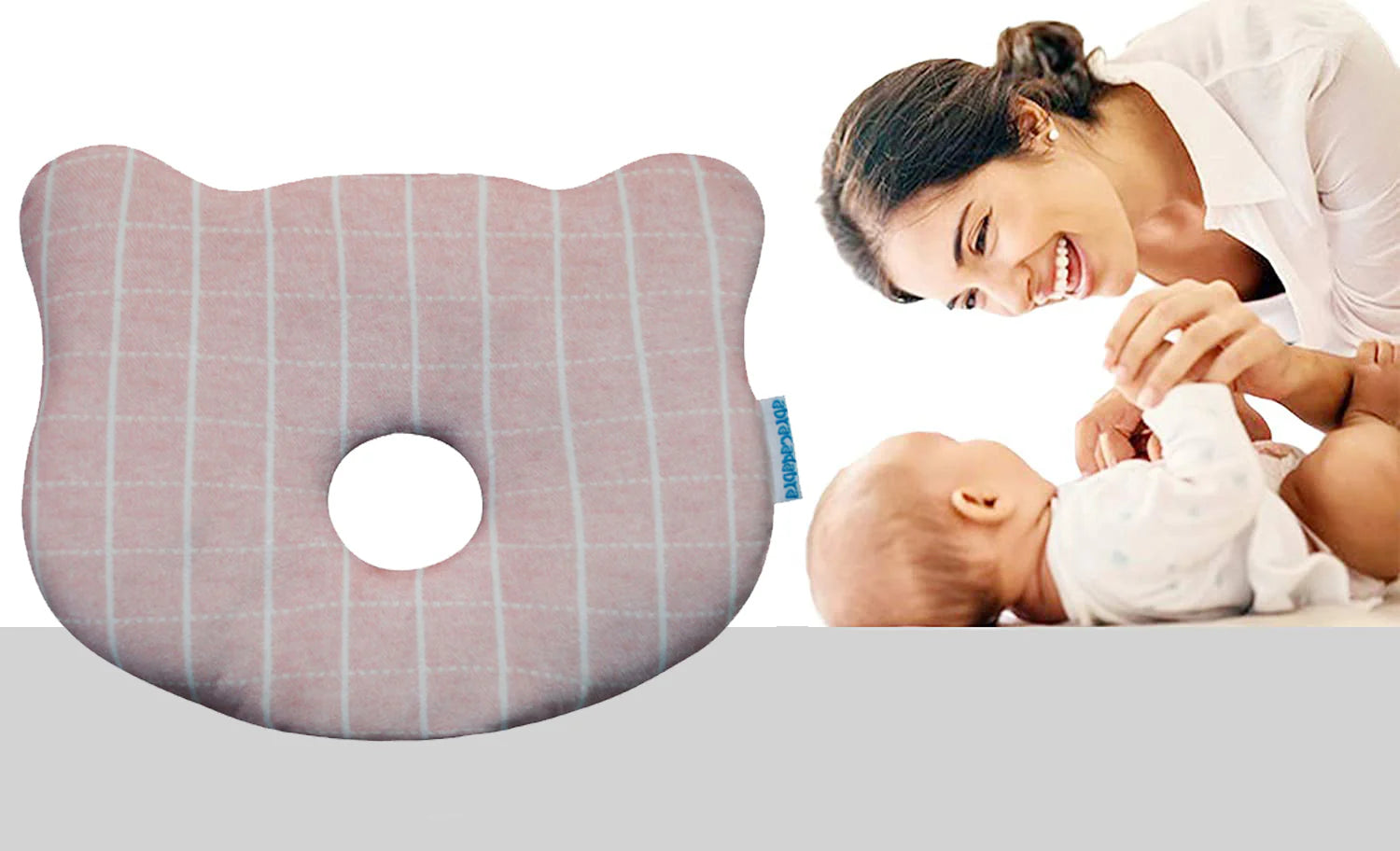 Abracadabra Memory Foam Pillow Pink Check