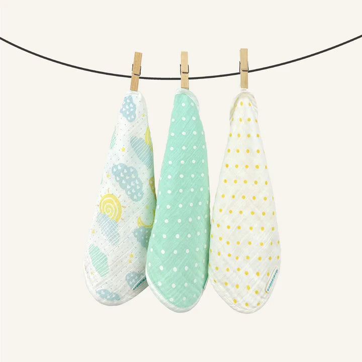 Abracadabra Muslin Wipes (Set of 3) - Lost in Clouds