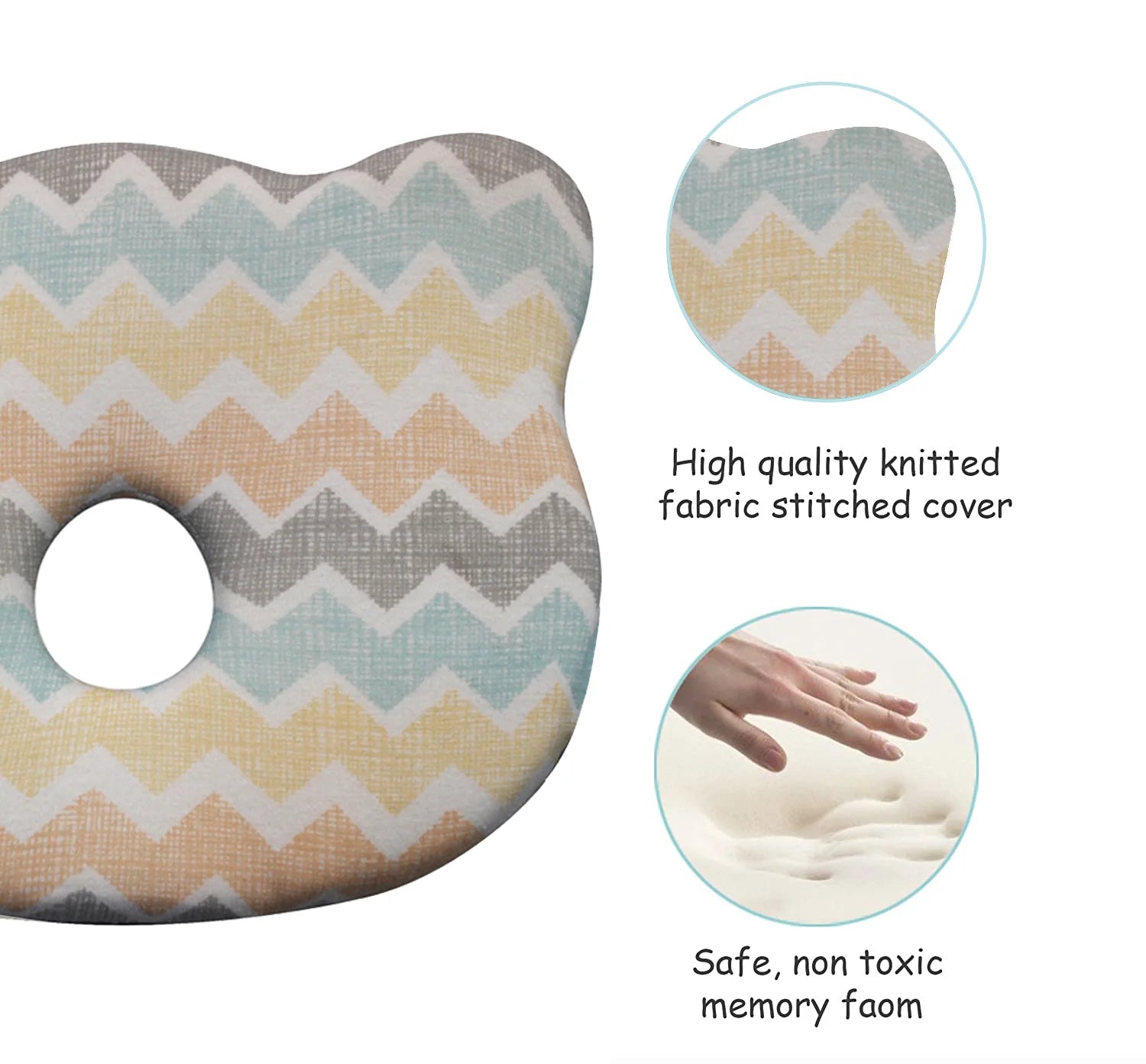 Abracadabra Memory Foam Pillow Zig Zag