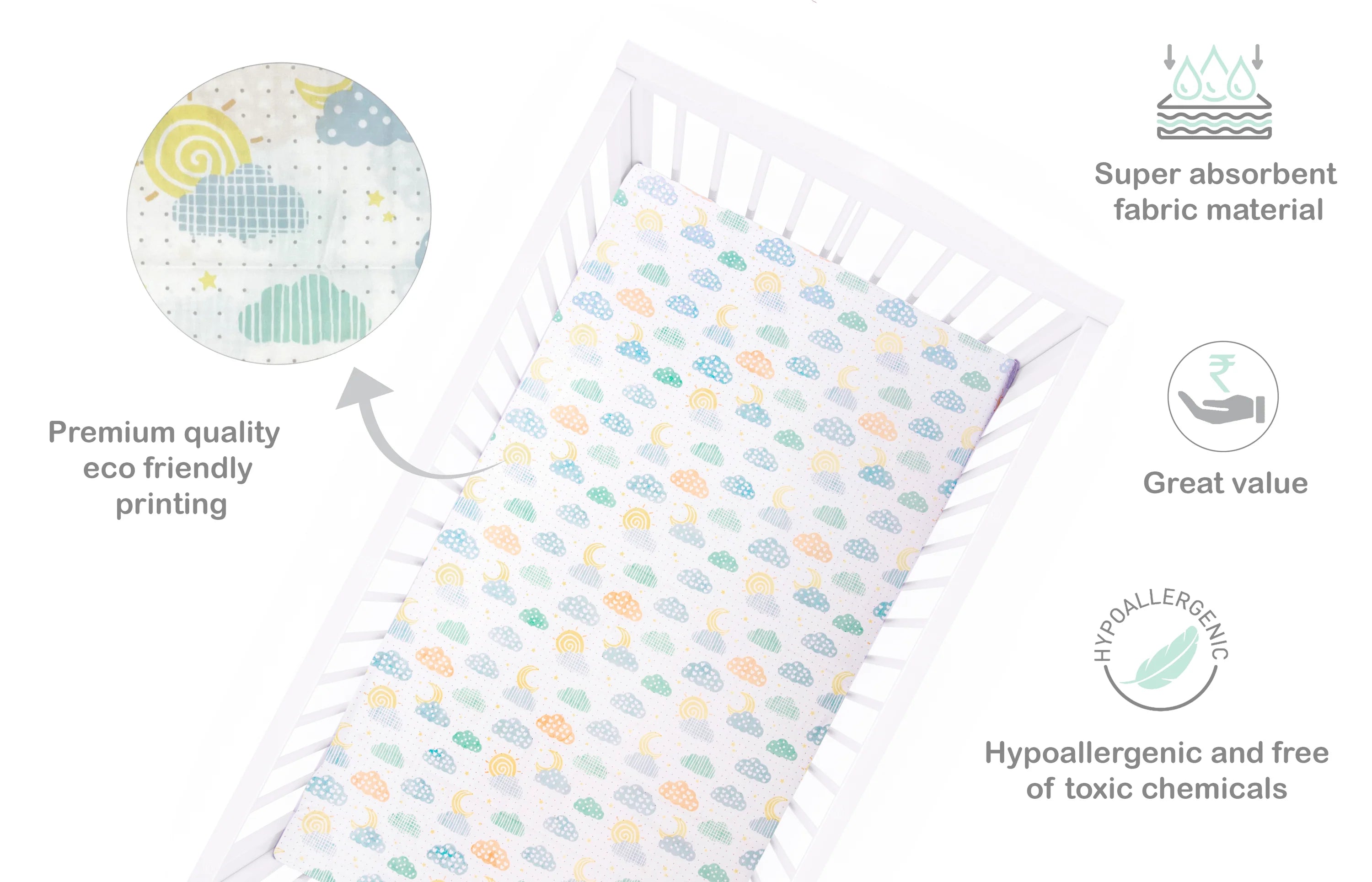 Abracadabra Flat Sheet (Set of Two) Lost in Clouds