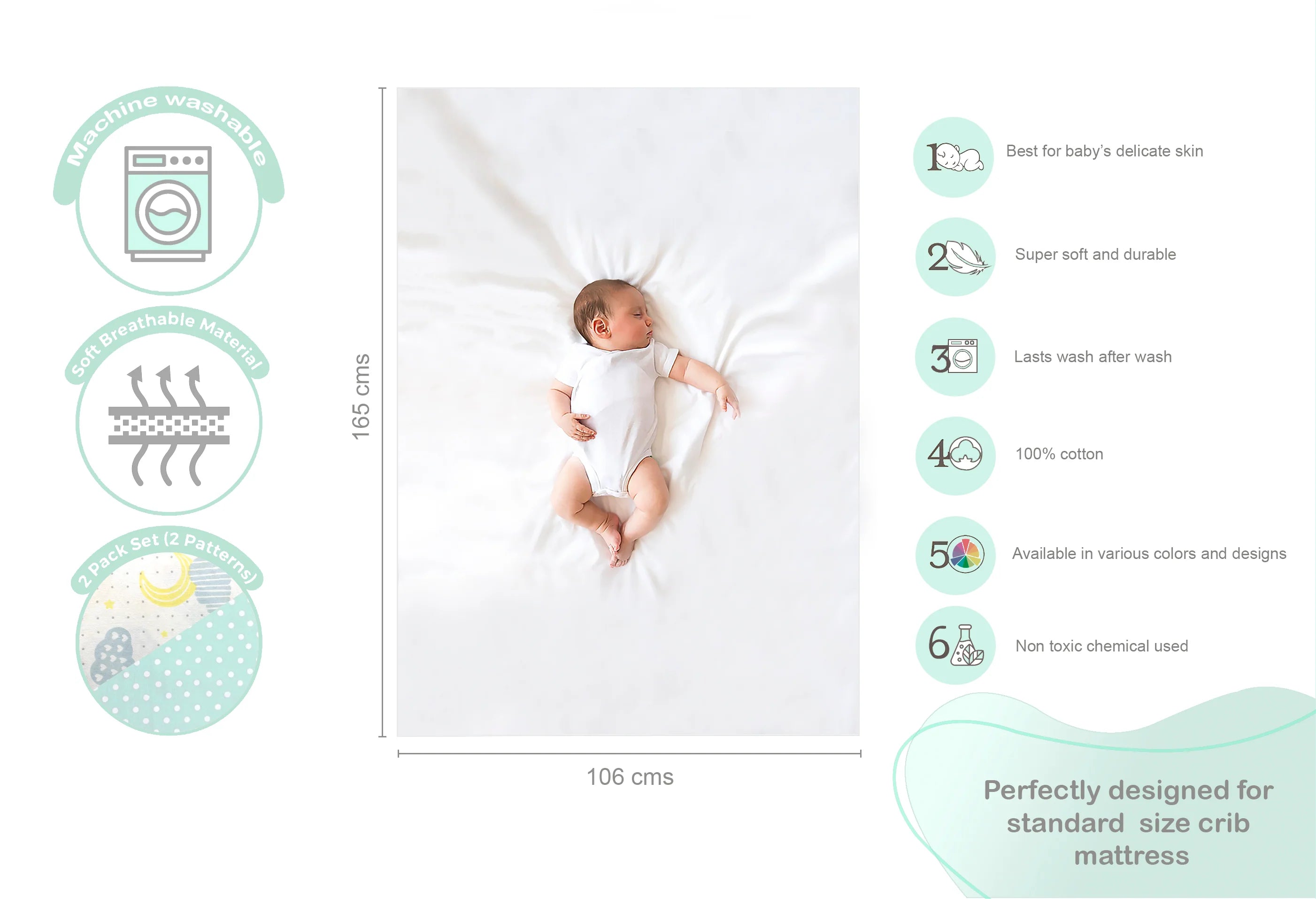 Abracadabra Flat Sheet (Set of Two) Lost in Clouds