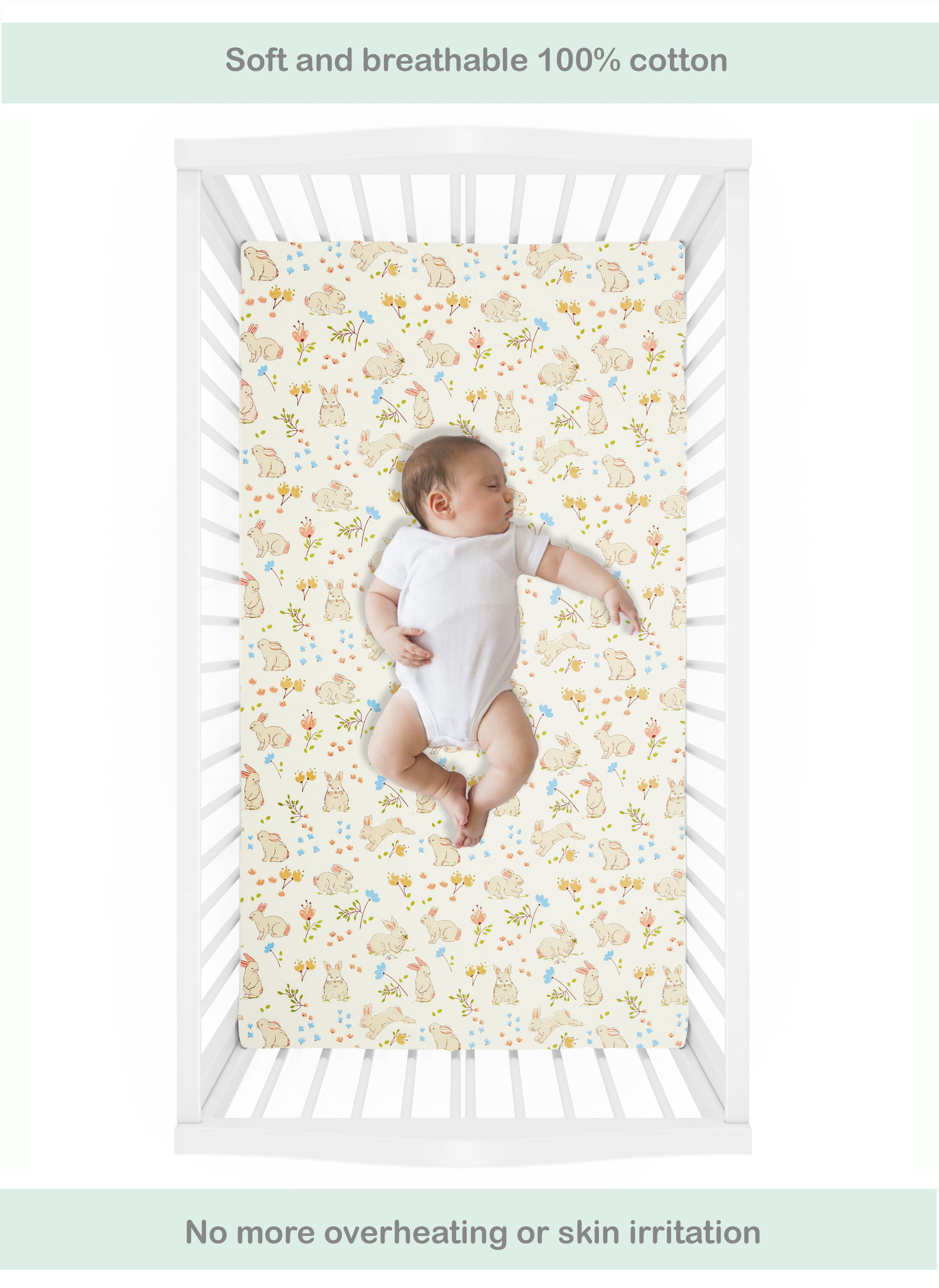 Abracadabra Flat Sheet (Set of 2) Bunny Garden