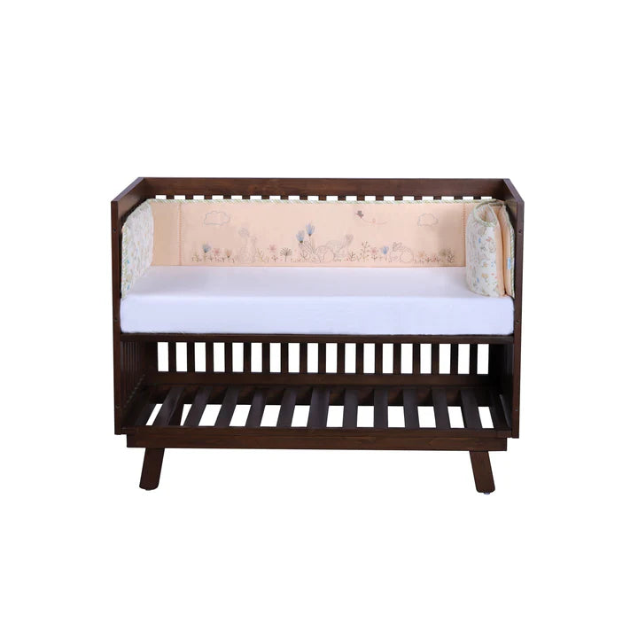 6 Piece Baby Cot Bedding Set - Bunny Garden