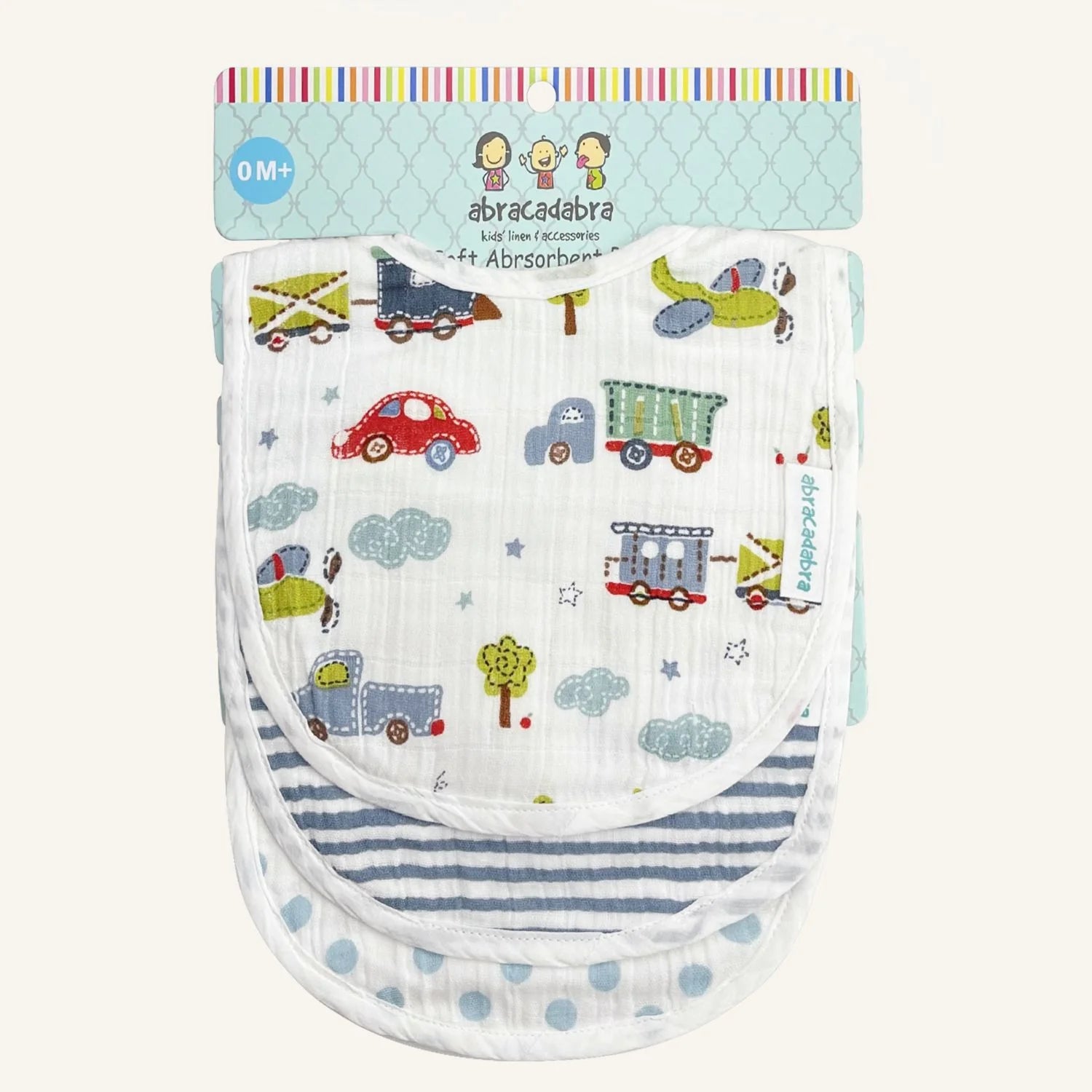 Abracadabra Muslin Bibs Transport