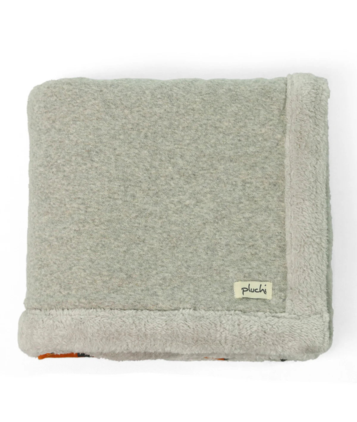 Mumma & Baby Bunny Grey Color Knitted Blanket with Faux Fur Back for Babies