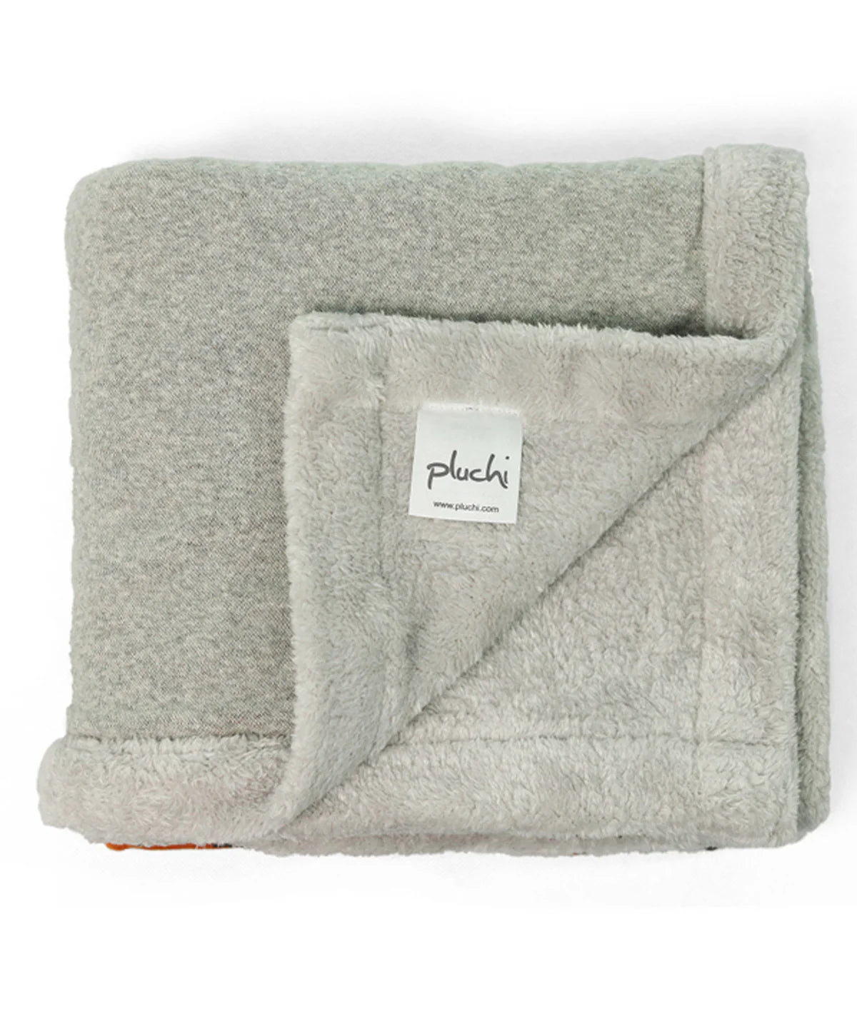 Mumma & Baby Bunny Grey Color Knitted Blanket with Faux Fur Back for Babies
