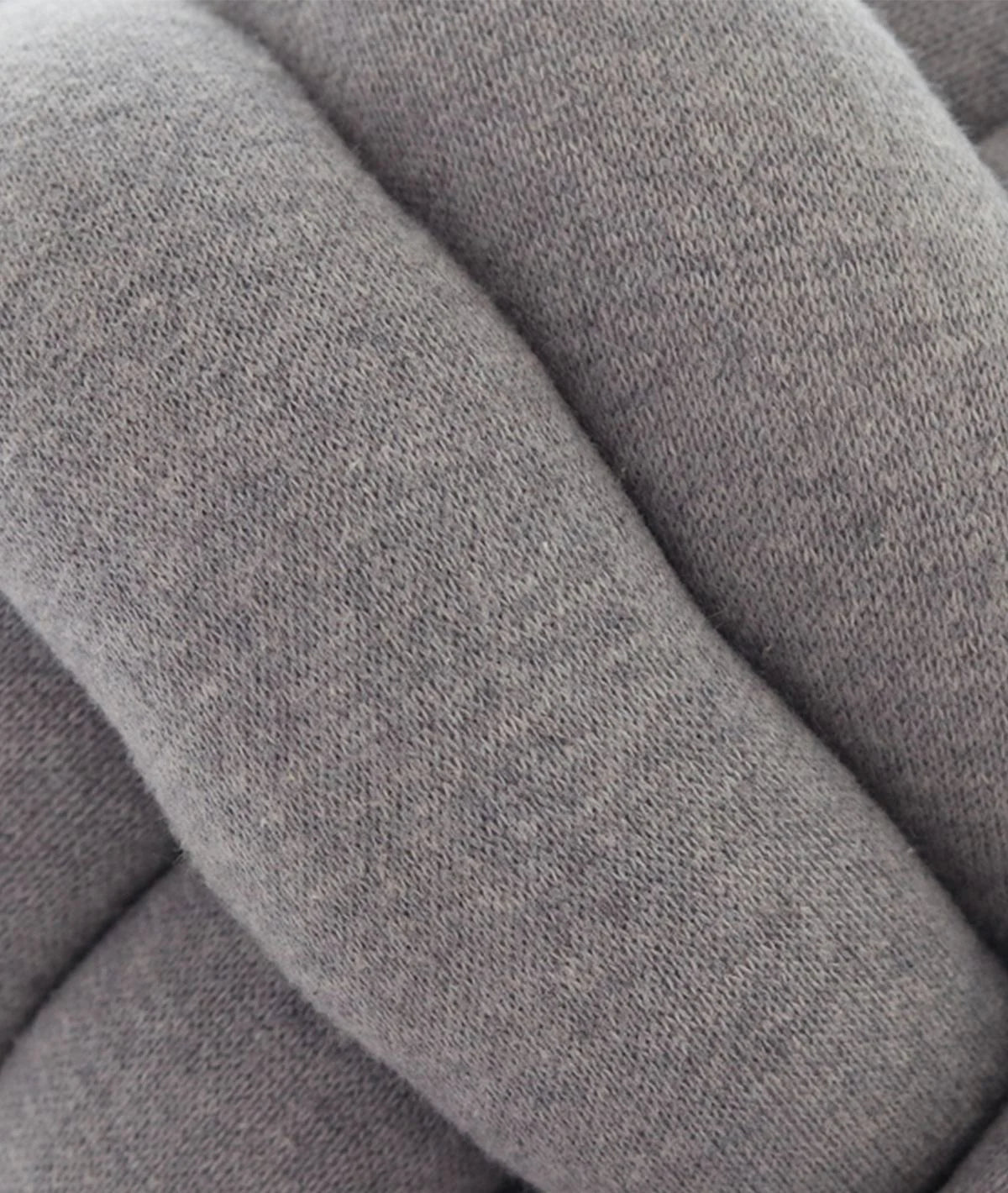 Nodo Cotton Knitted Decorative Grey Color Eleven x Eleven  Inches Knot Pillow