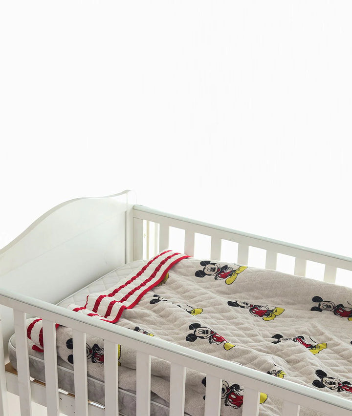 Mickey Cotton Knitted Quilted Blanket for Babies & Kids