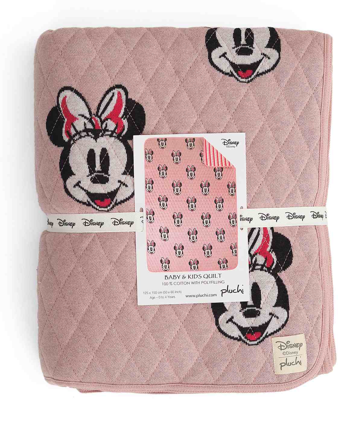 Minnie Cotton Knitted Quilted Blanket for Babies & Kids