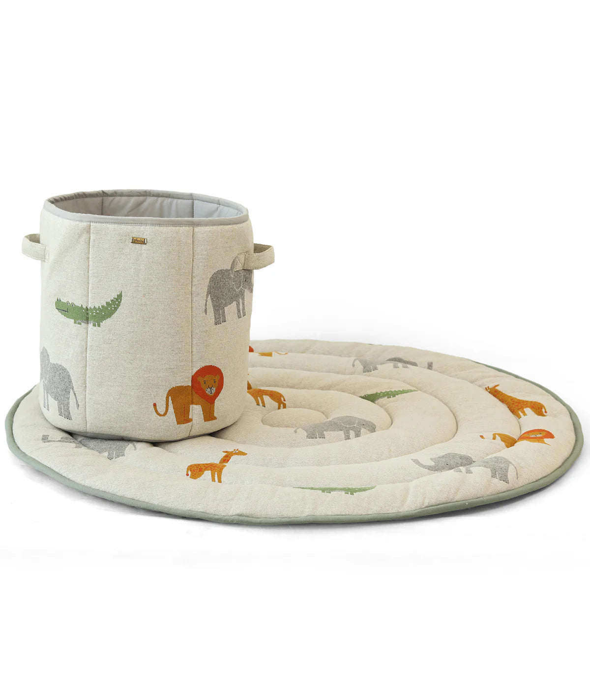 Wild Safari Cotton Knitted Large Kids Baskets Natural Multi For Assembling Toys and other Playing Accessories