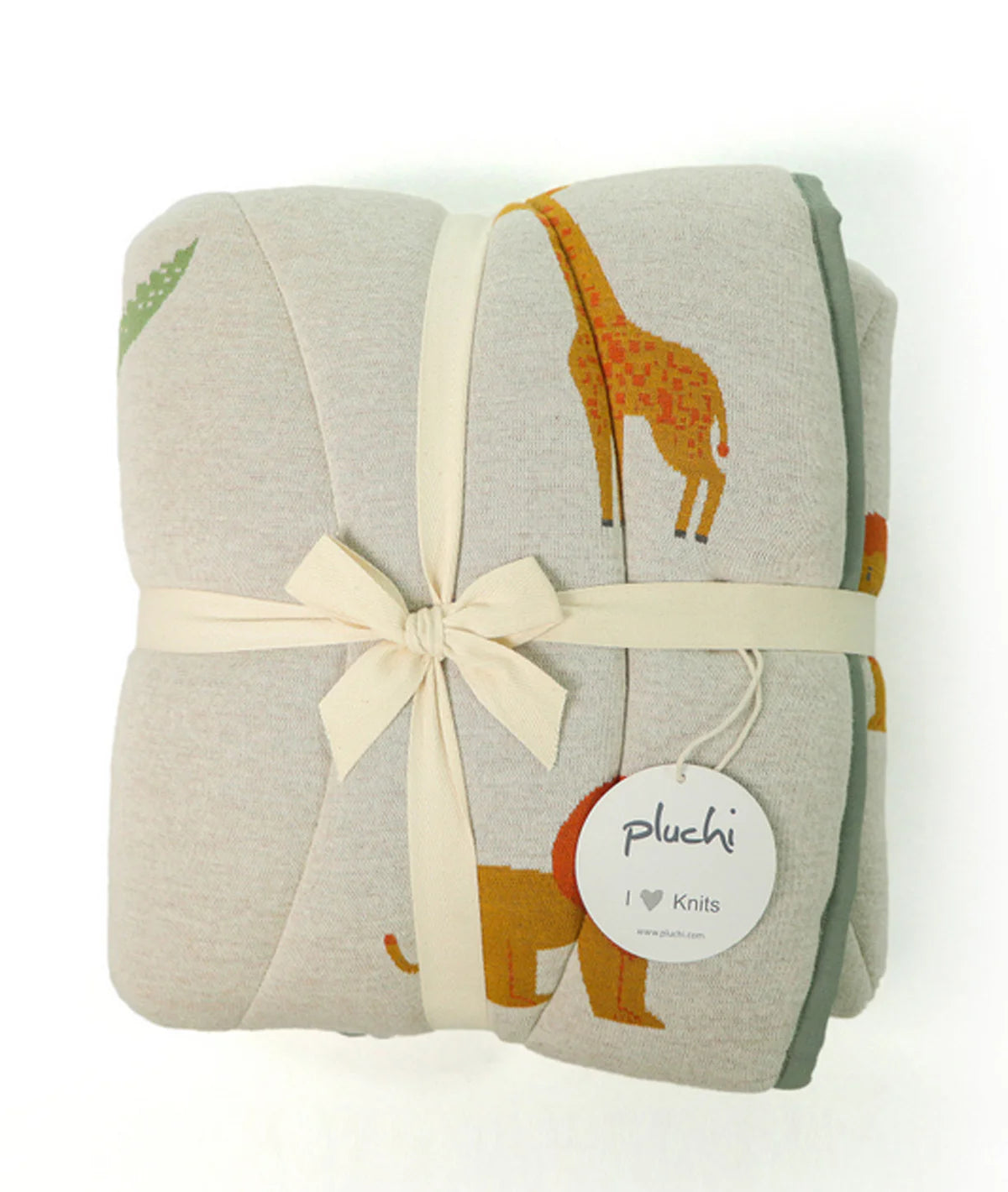 Wild Safari Natural Multi Cotton Knitted Quilted Playmat for Babies
