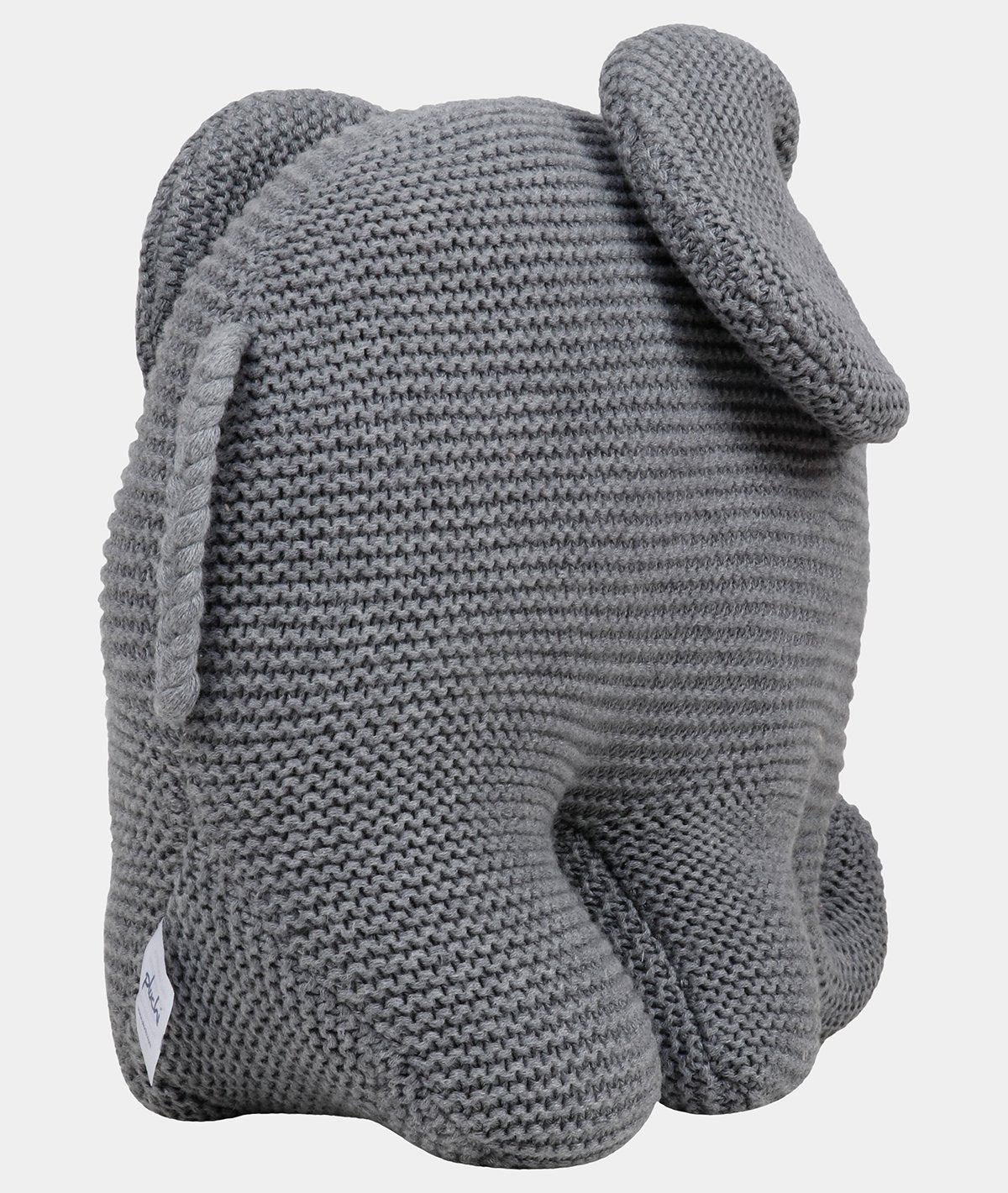 Elephant - Grey Cotton Knitted Stuffed Soft Toy for Babies / Kids