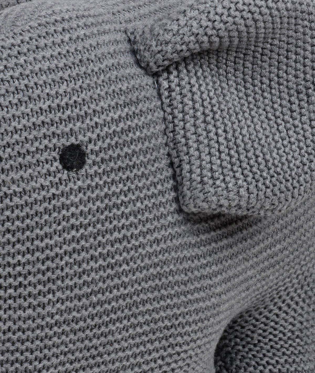 Elephant - Grey Cotton Knitted Stuffed Soft Toy for Babies / Kids