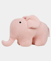 Elephant - Misty Rose Cotton Knitted Stuffed Soft Toy for Babies / Kids