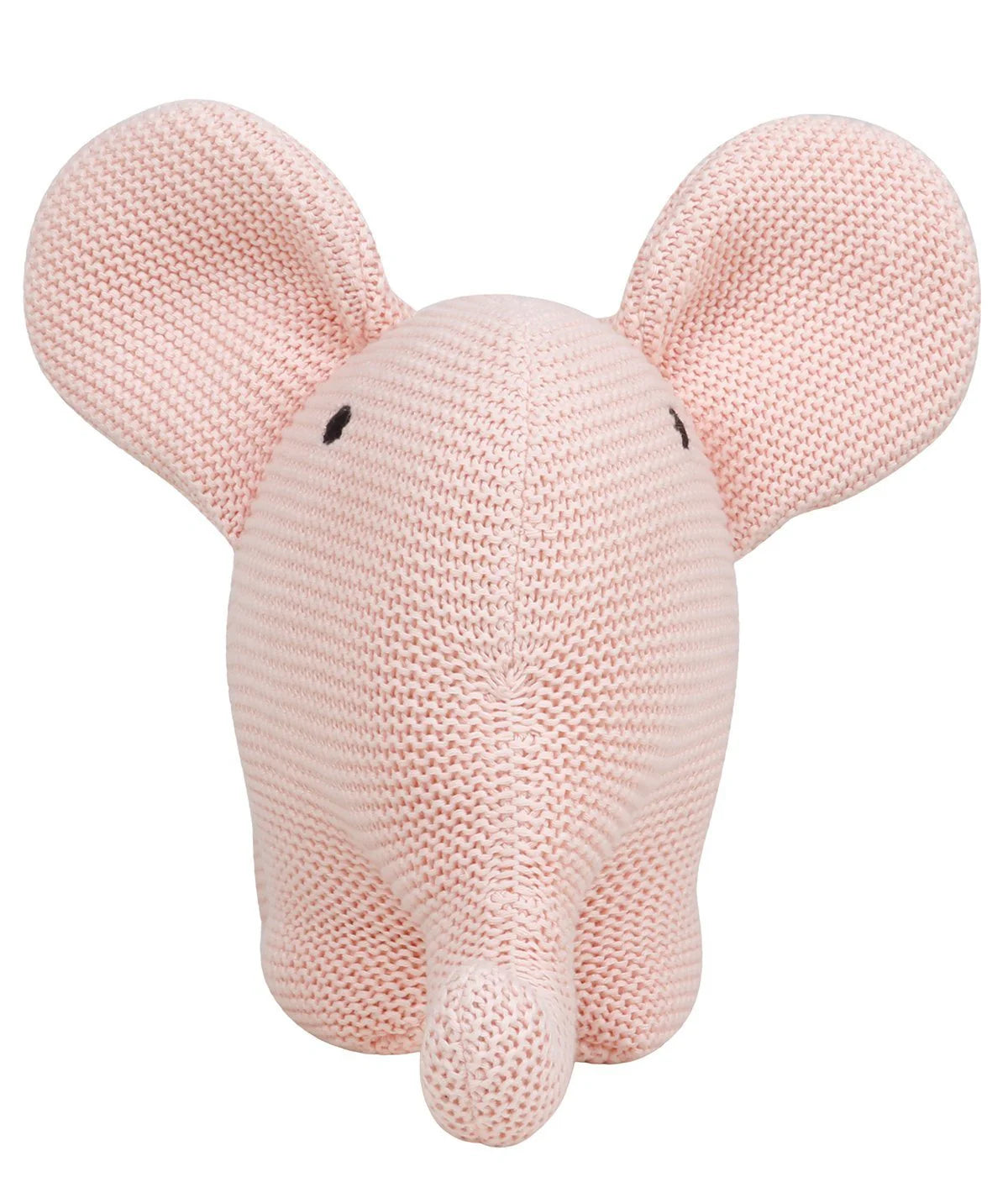 Elephant - Misty Rose Cotton Knitted Stuffed Soft Toy for Babies / Kids