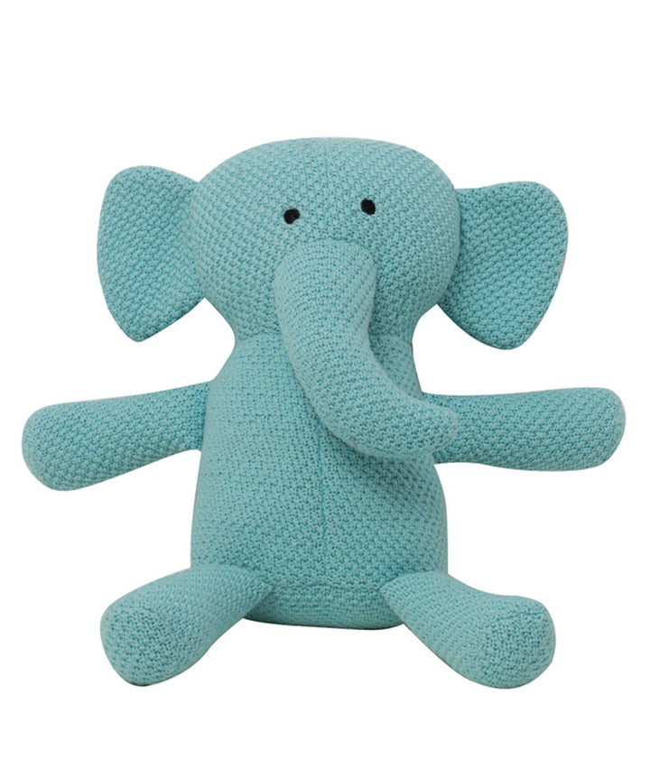 Little Ganesha - Pearl Aqua Cotton Knitted Stuffed Soft Toy for Babies / Kids