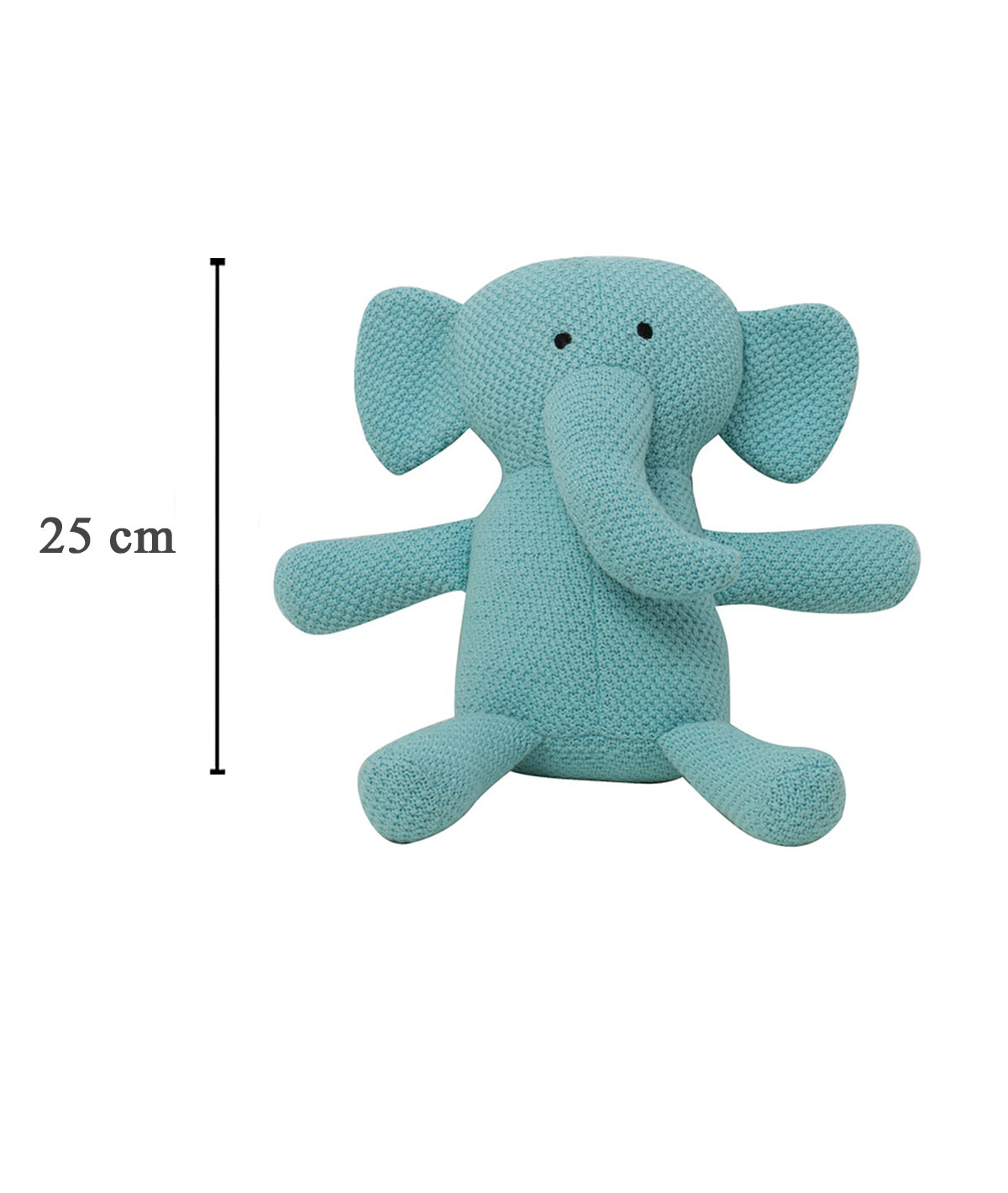 Little Ganesha - Pearl Aqua Cotton Knitted Stuffed Soft Toy for Babies / Kids