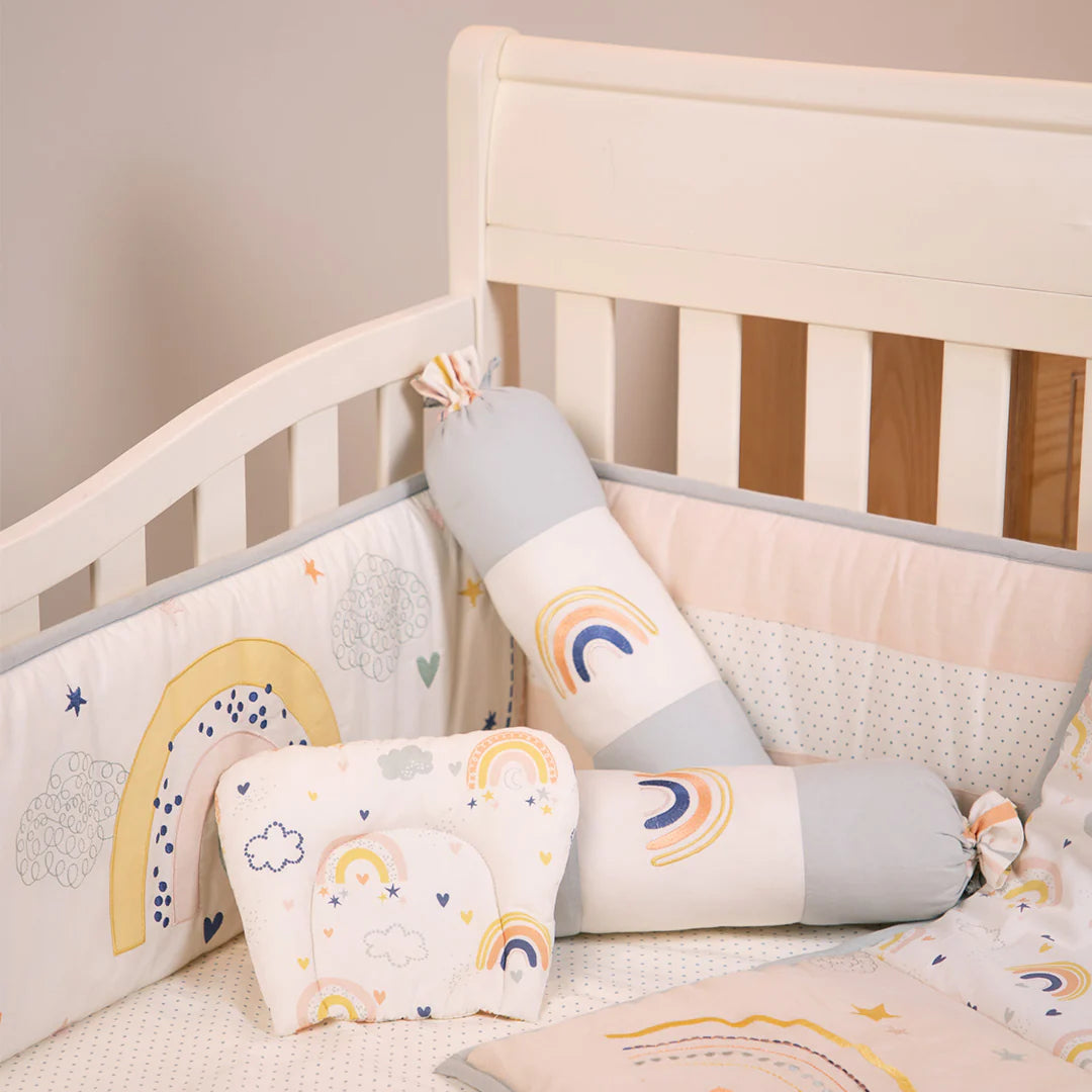 Abracadabra Six Piece Cot Bedding Set - Rainbow