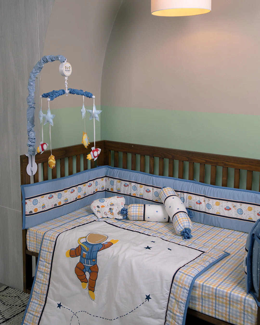 Abracadabra Six Piece Cot Bedding Set - Rocketman