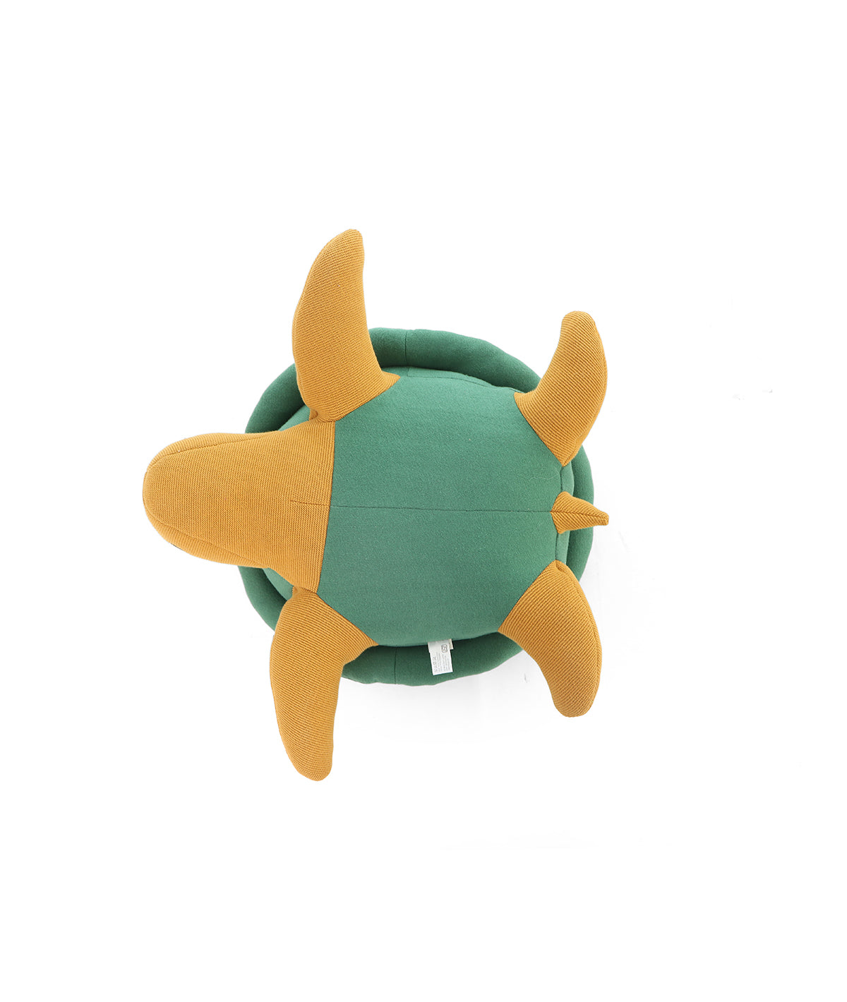Pokey Turtle Cotton Knitted Stuffed Soft Toy (Green & Mustard)