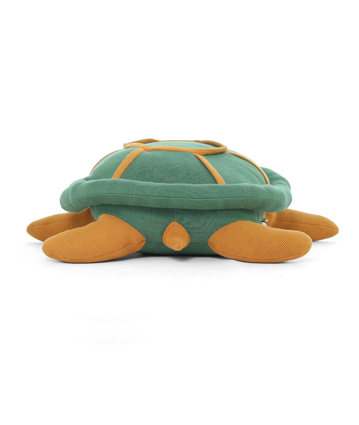 Pokey Turtle Cotton Knitted Stuffed Soft Toy (Green & Mustard)