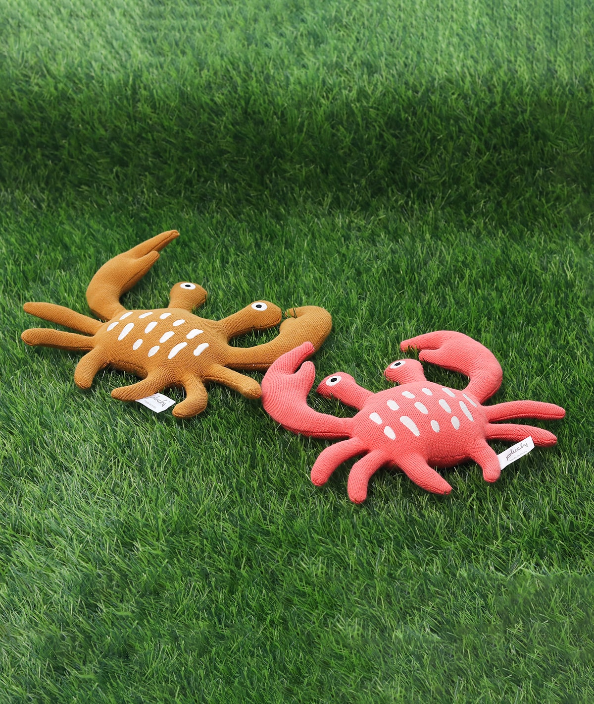 Crabby Cotton Knitted Stuffed Soft Toy (Mustard)