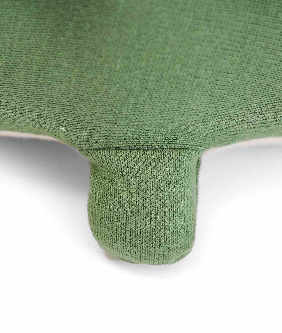 Jaws Crocodile Cotton Knitted Stuffed Soft Toy (Fusion Mint, Bermuda Green & Shell)