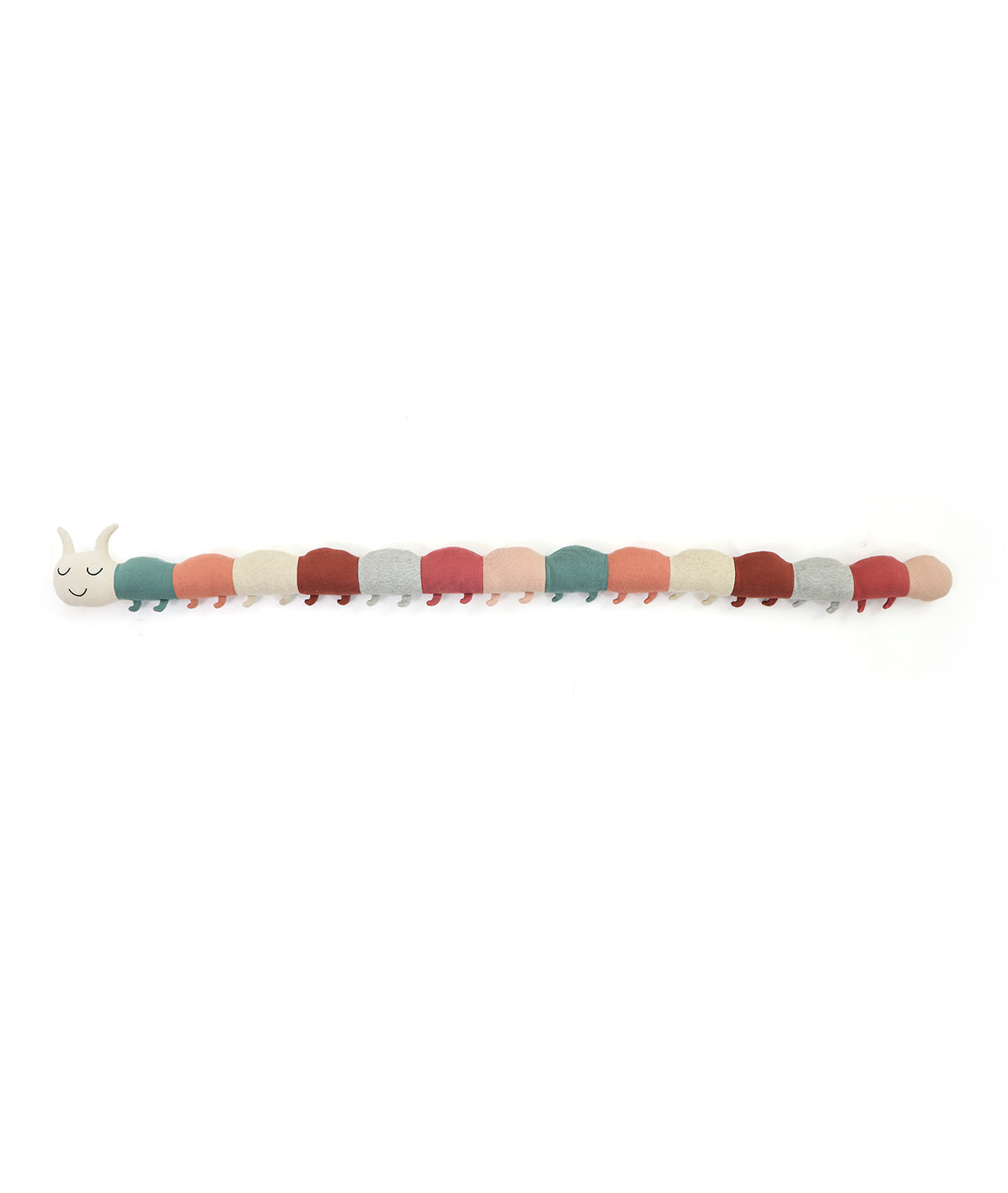 Caterpillar Cotton Knitted Stuffed Soft Toy (Multi Color)