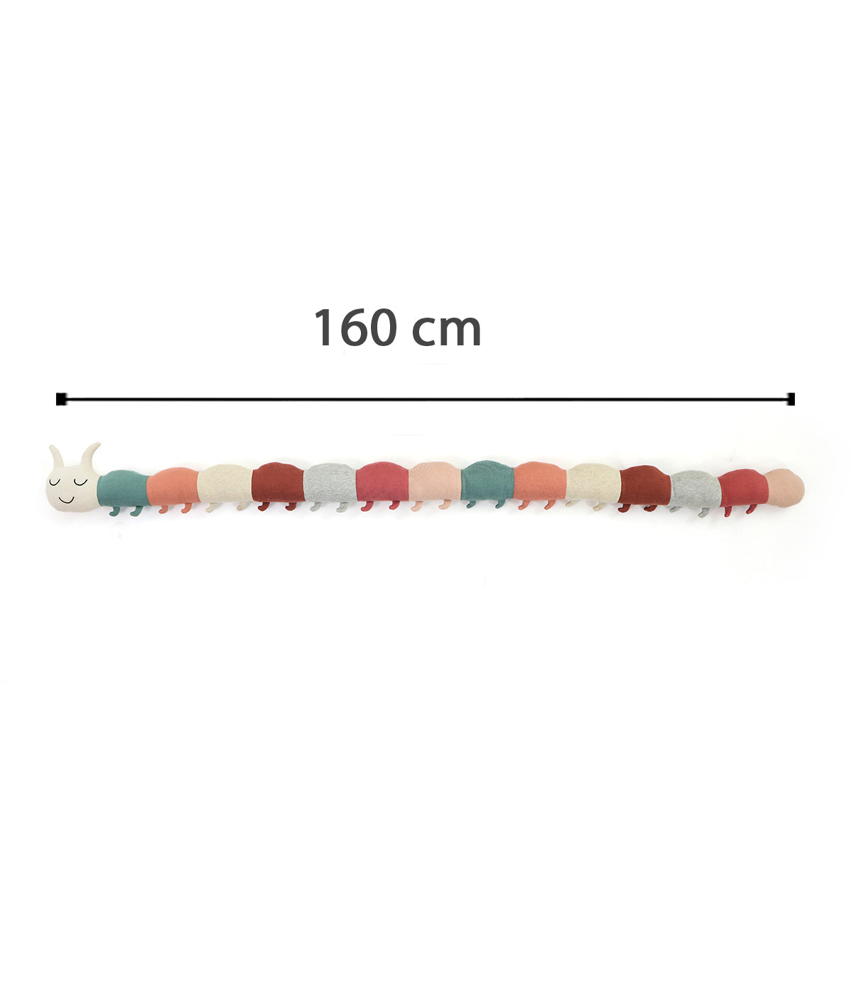 Caterpillar Cotton Knitted Stuffed Soft Toy (Multi Color)