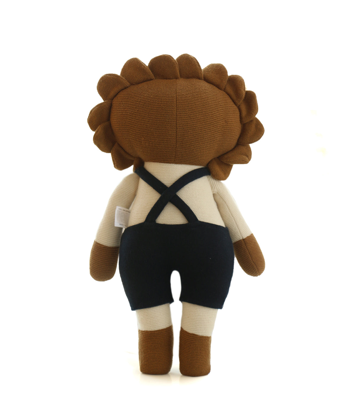 Little Leo Cotton Knitted Stuffed Soft Toy for Babies & Kids (Bronze & Dark Navy )