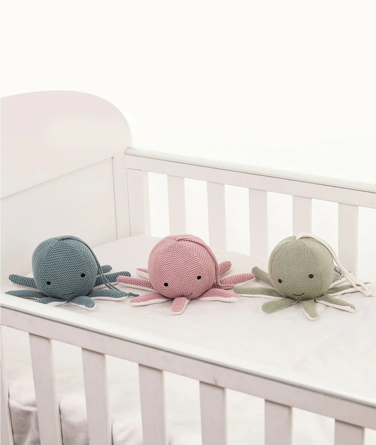 Ozy Octopus Cotton Knitted Stuffed Soft Musical Toy (Desert Sage)