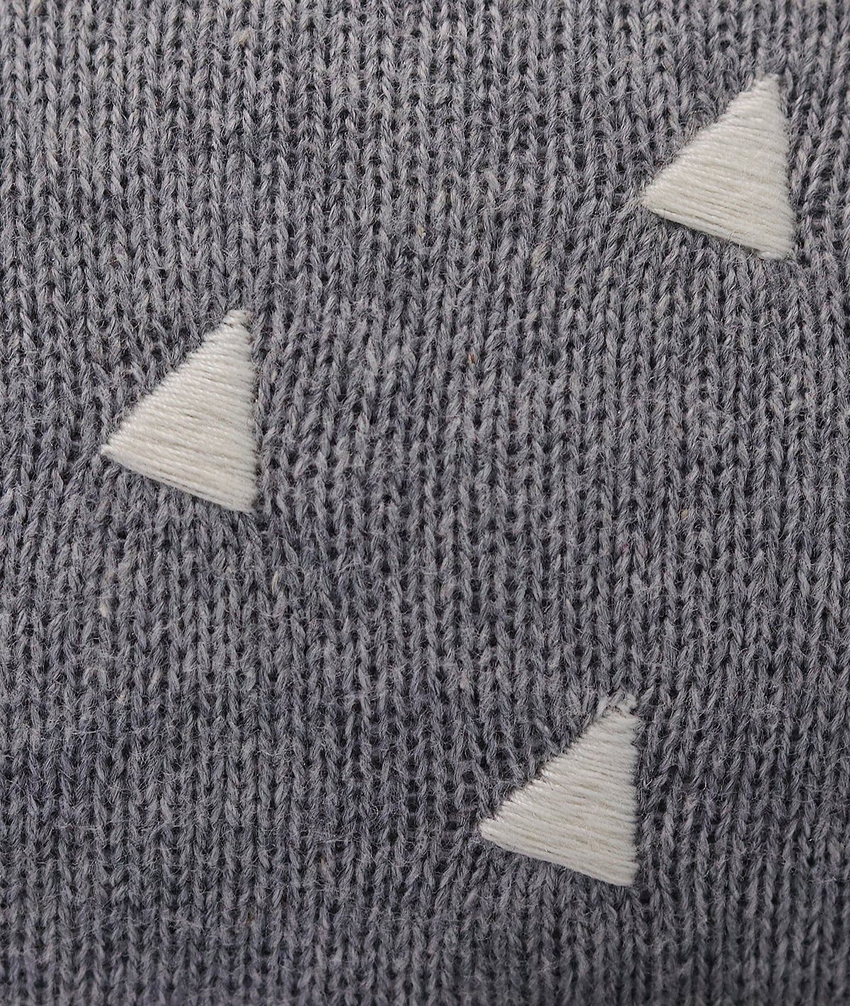 Baby Shark Cotton Knitted Stuffed Soft Toy (Light Grey Melange & Natural)