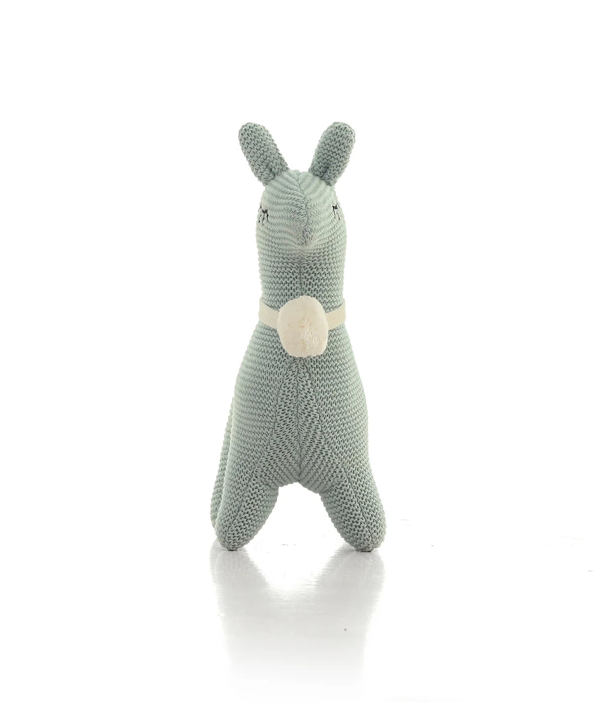Sweet Llama Baby Blue Color Cotton Knitted Stuffed Soft Toy for Babies / Kids