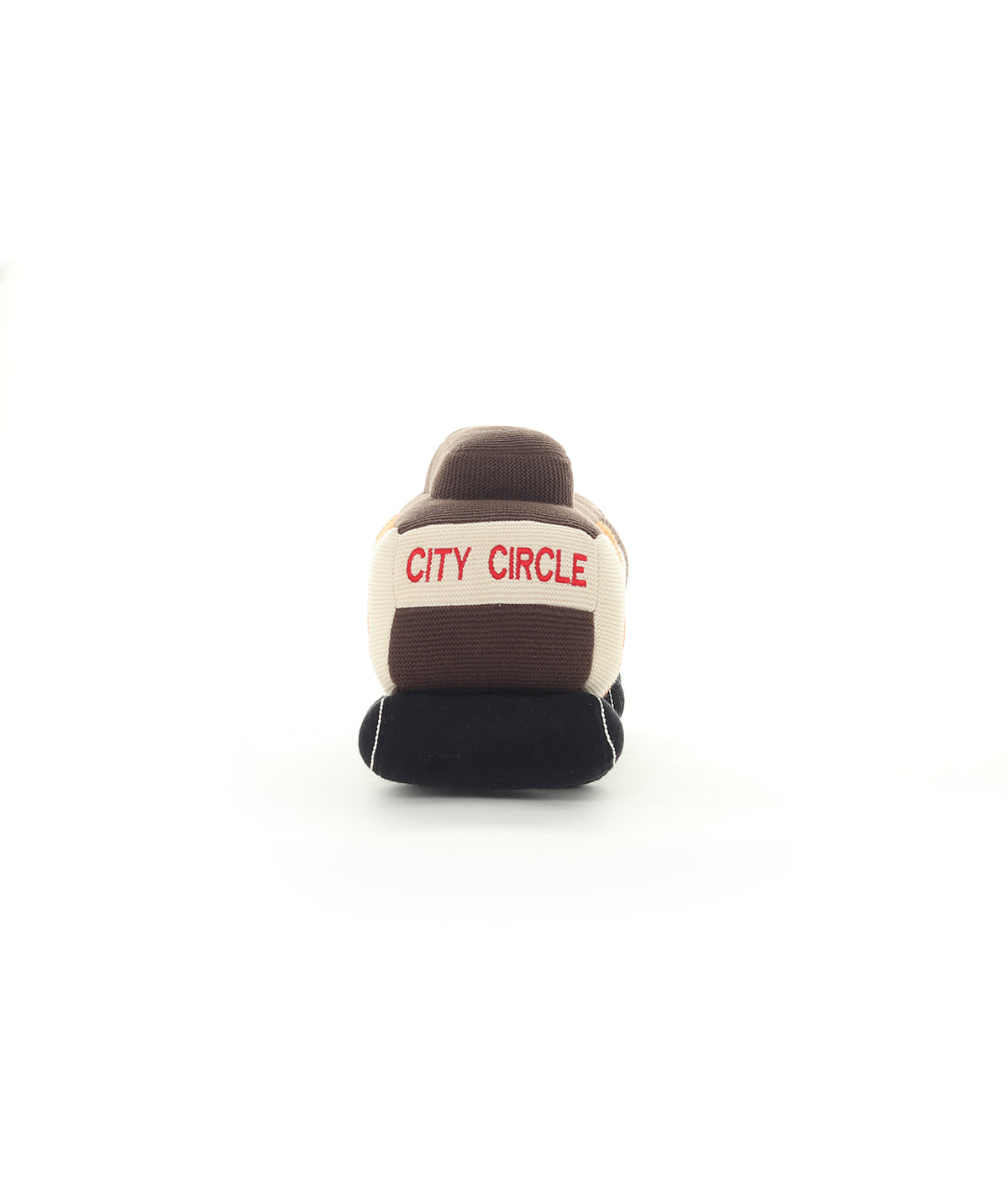 Tram bus Cotton Knitted Stuffed Soft Toy (Chestnut & Multi Color)