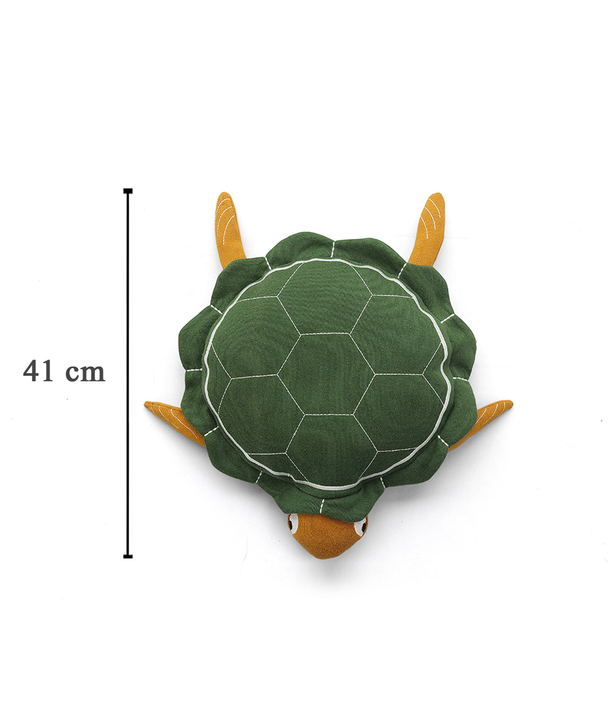 Mack The Tortoise - Cotton Knitted Stuffed Pillow for Babies (Green)