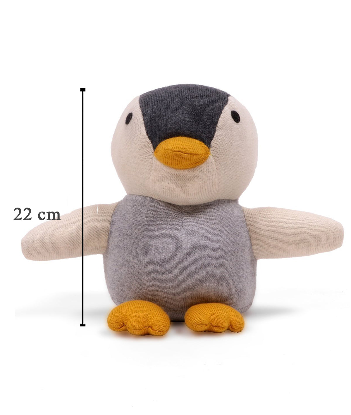 Rocky - The Penguin Multicolor Cotton Knitted Stuffed Soft Toy for Babies / Kids