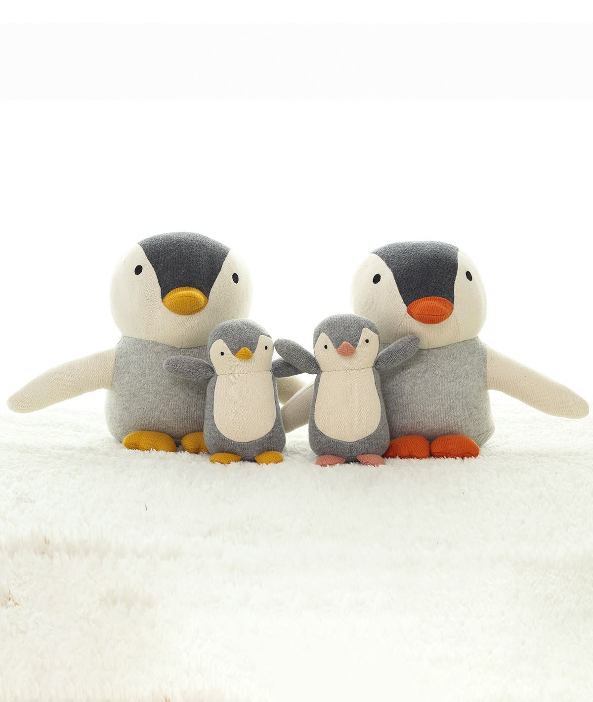 Rocky - The Penguin Multicolor Cotton Knitted Stuffed Soft Toy for Babies / Kids